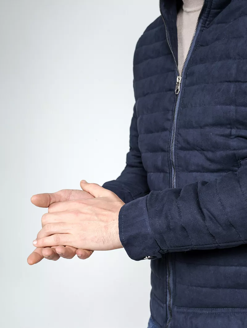 Blouson zippé aspect velours